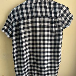 Zara Brand - Black And White Checkered Shirt