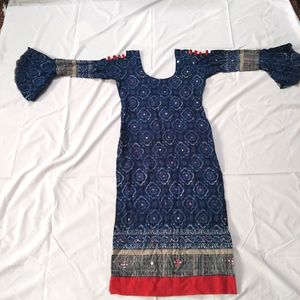 Cotton Mirror Work Kurti