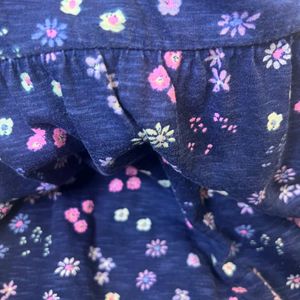 Navy Blue Flower Frock