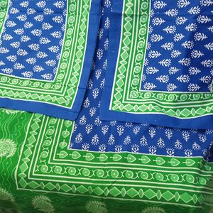 Blue Colour Cotton Bedsheet