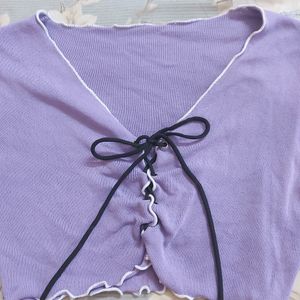 lavender crop top