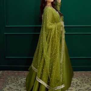 Anarkali Kurti For Mehendi Faction