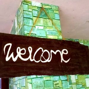 Wooden Handmade Welcome Board