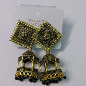 Black Golden Earrings