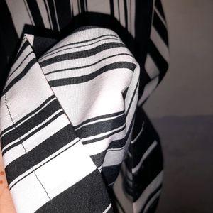 Harpa Striped Jumpsuit Black/White ♡Thread Detail