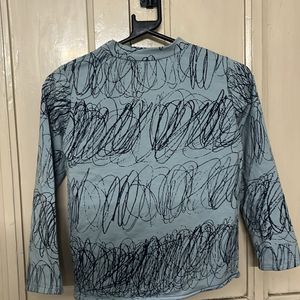 Top For Women Grey Blue