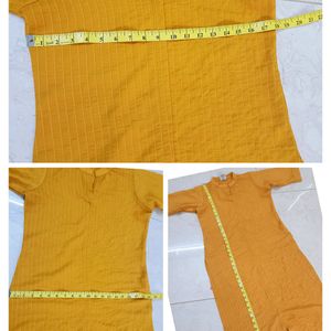 Collar Kurty Stylish Yellow