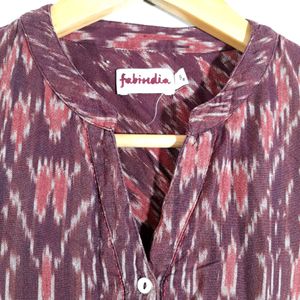 Purple Printed Casual Kurta (Women's)