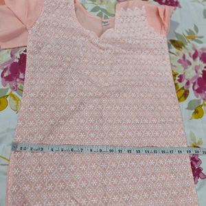 New Chickenkari Peach Kurti