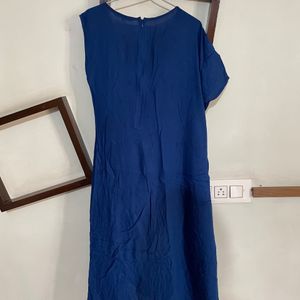 Blue One Shoulder Kurti