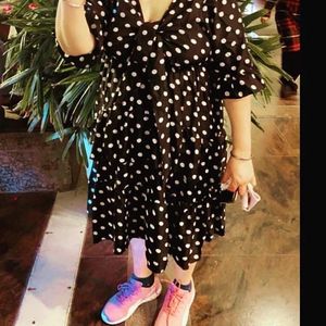 Polka Dot Black Dress