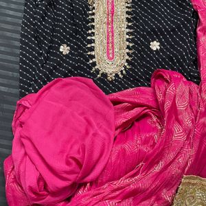 Punjabi Suit Two Shirts And One Salwar With Duppta