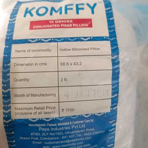 2 Komffy Fiber Pillows