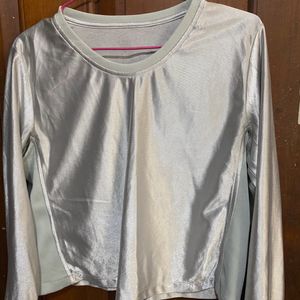 Silver Crop Top