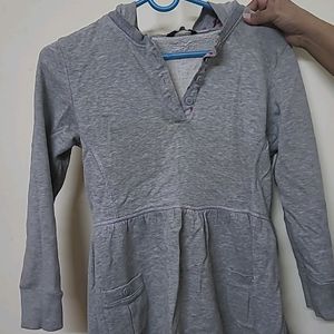 Cute Gray Girls Sweatshirt Hoodie