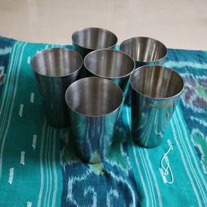 Set of 6 Steel Water Glasses