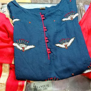 Embroidery Work Kurti Set