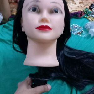 Woman Long Hair Dummy With Stand