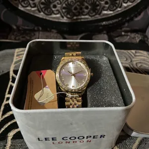 Lee Cooper Golden Studded Watch