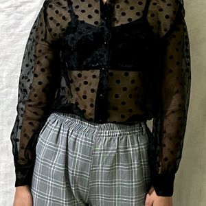 Black Sheer Blouse/Shirt