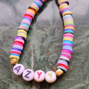 Name Fimo Beads Bracelet