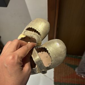 Party Wear Golden booties for baby girl