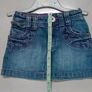 Baby Girl Denim Skirt Cum Shorts