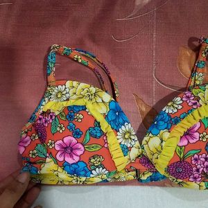 Vibrant Floral Padded Beautiful Bra 😍