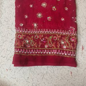 Haivy Duppatta Burgandi Colour