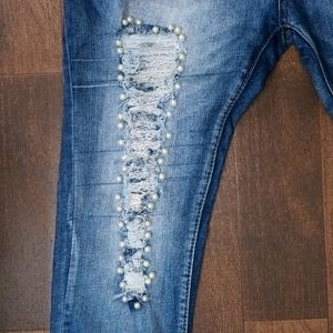 Blue Denim Pearl Jeans