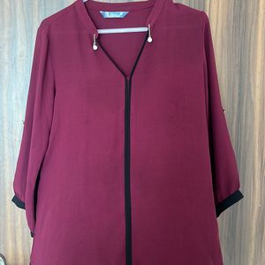 Maroon Western Wear Top