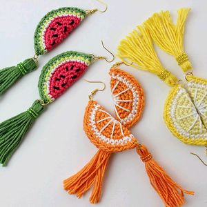 Crochet Fruits Earrings