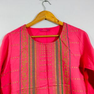 Peach Printed Kurta (Women's)