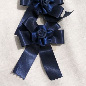 Dark Blue Bow Clips