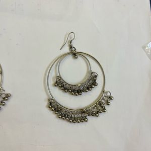 Silver hoop earrings