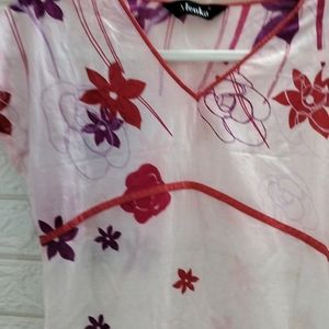 Pure Cotton S Size Floral Kurti