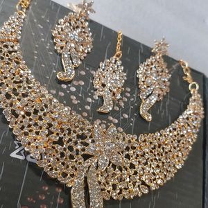 Golden Plated Jwellery Full Neckless Set