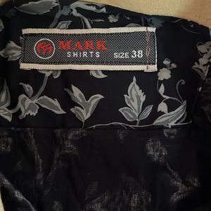 Men Black Floral Shirt