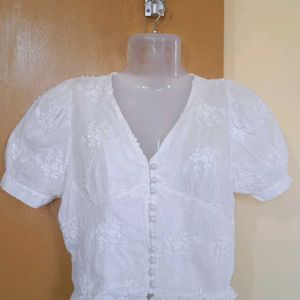 white formal top