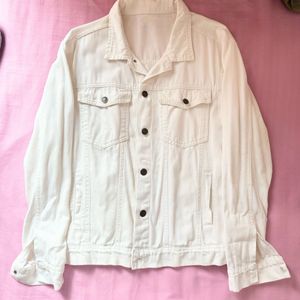 Oversized Cotton Blend Denim Jacket