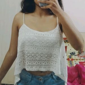 Bershka Lace Flowy Top