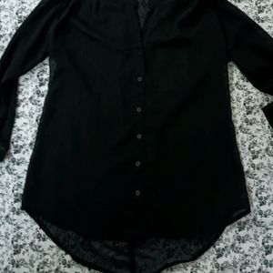 Georgette Black Shirt For Girls