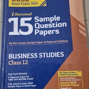 Class 12th Business Studies Sample Paper