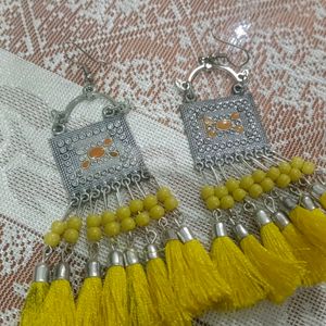 Yellow Colour Earrings.