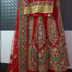 Red Bridal Lehenga