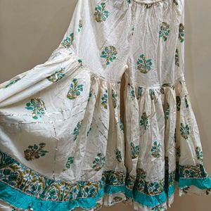 A-line Kurta Sharara Dupatta Set