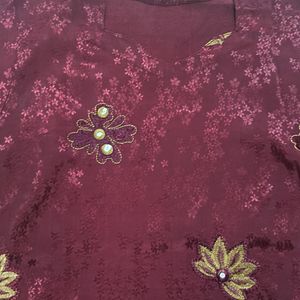 Maroon Kurta Set