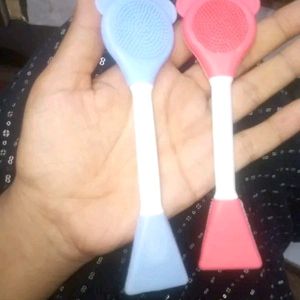 2 Pc Double-Headed Facial Massage Brush