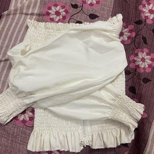 Off shoulder White Top For Women