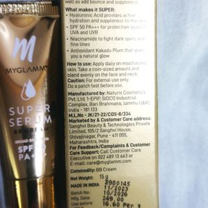 Myglamm Super Serum BB Cream With Hydronic Acid